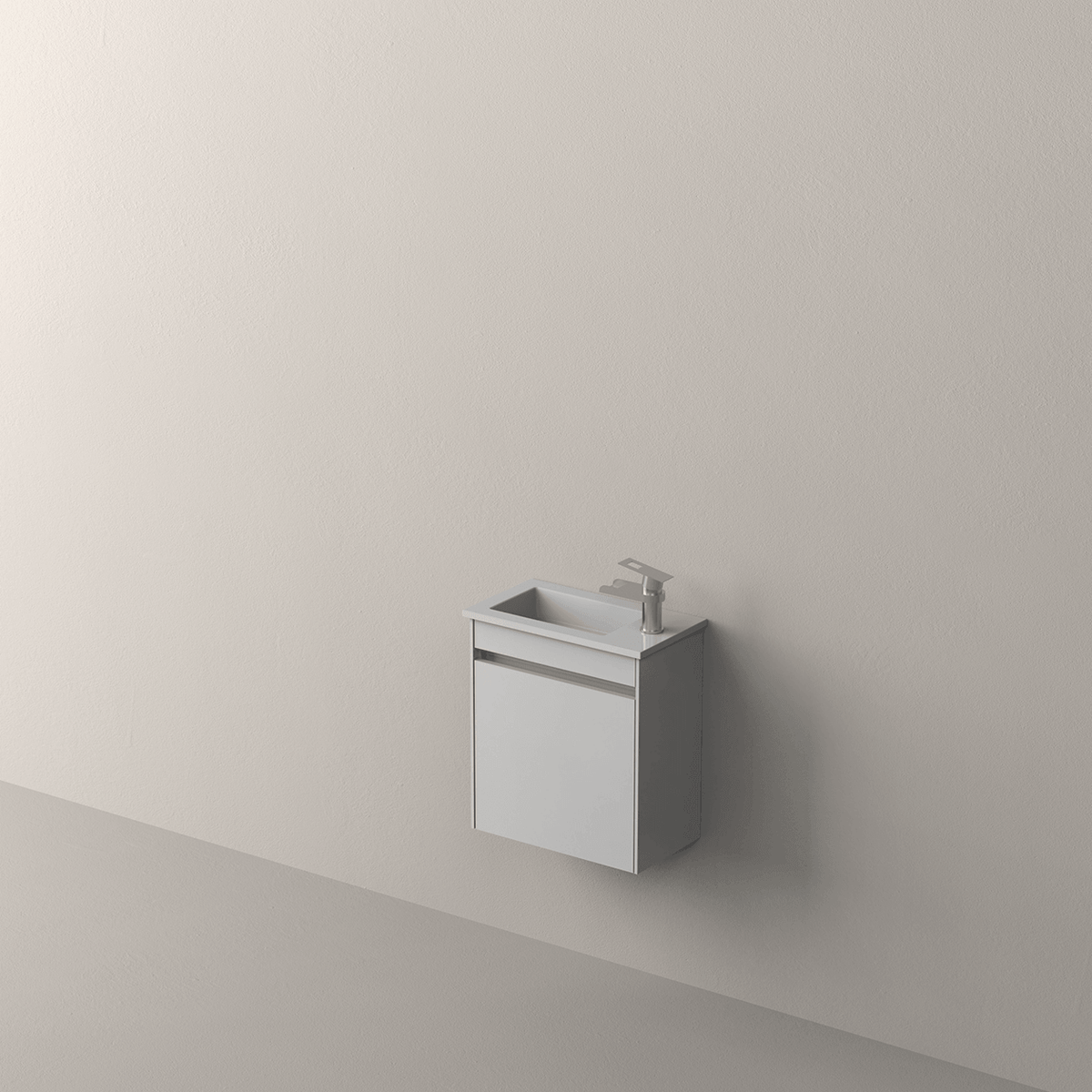 Mueble lavamanos Mini blanco brillo con lavabo - NOFER