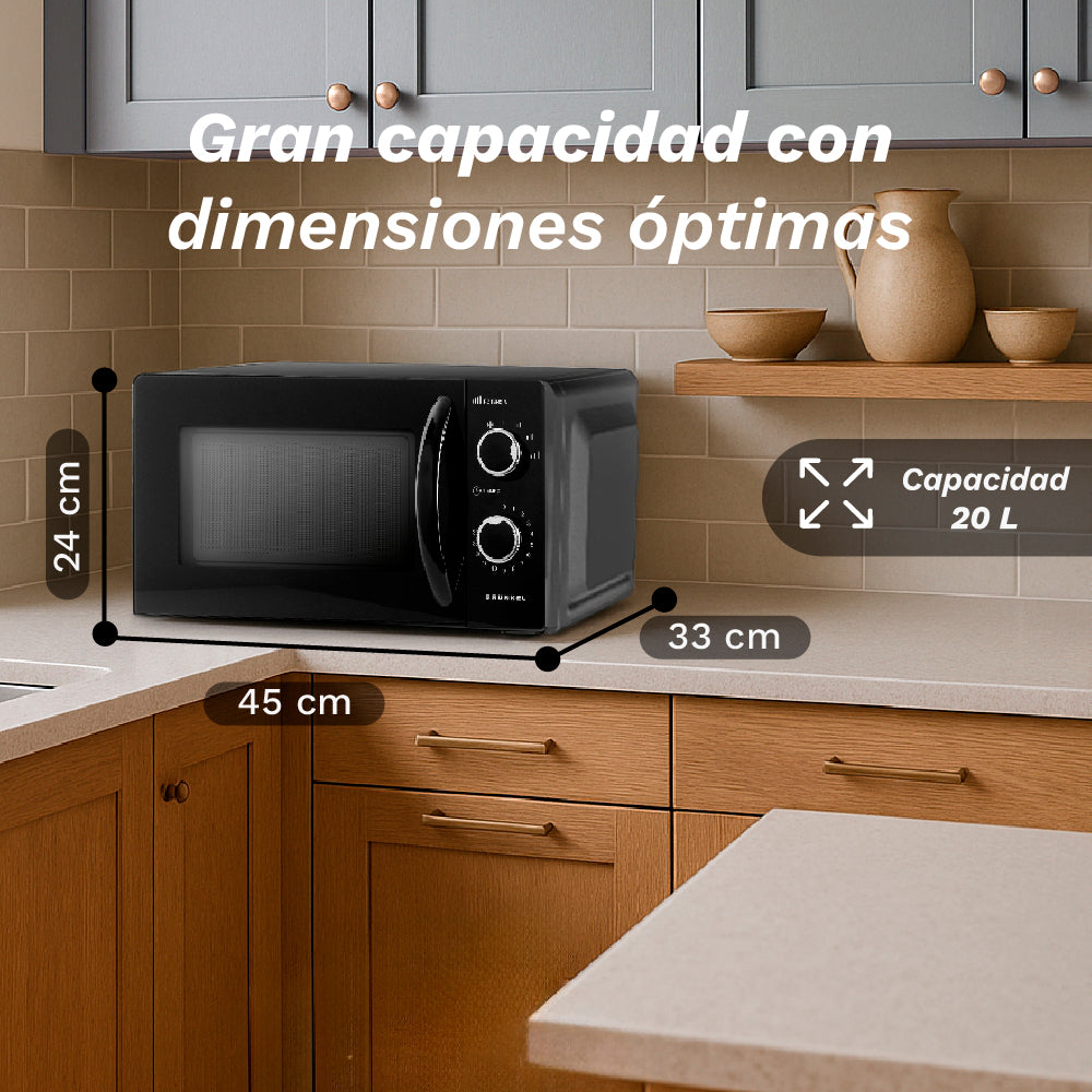 Microondas con grill 20 L Grunkel MWG-20NG