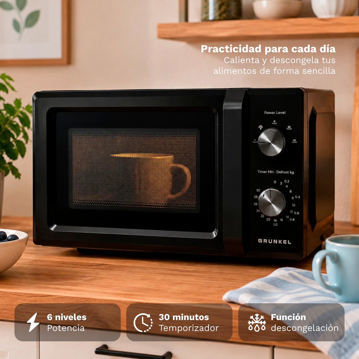 Microondas 20 L Grunkel MW-20MN
