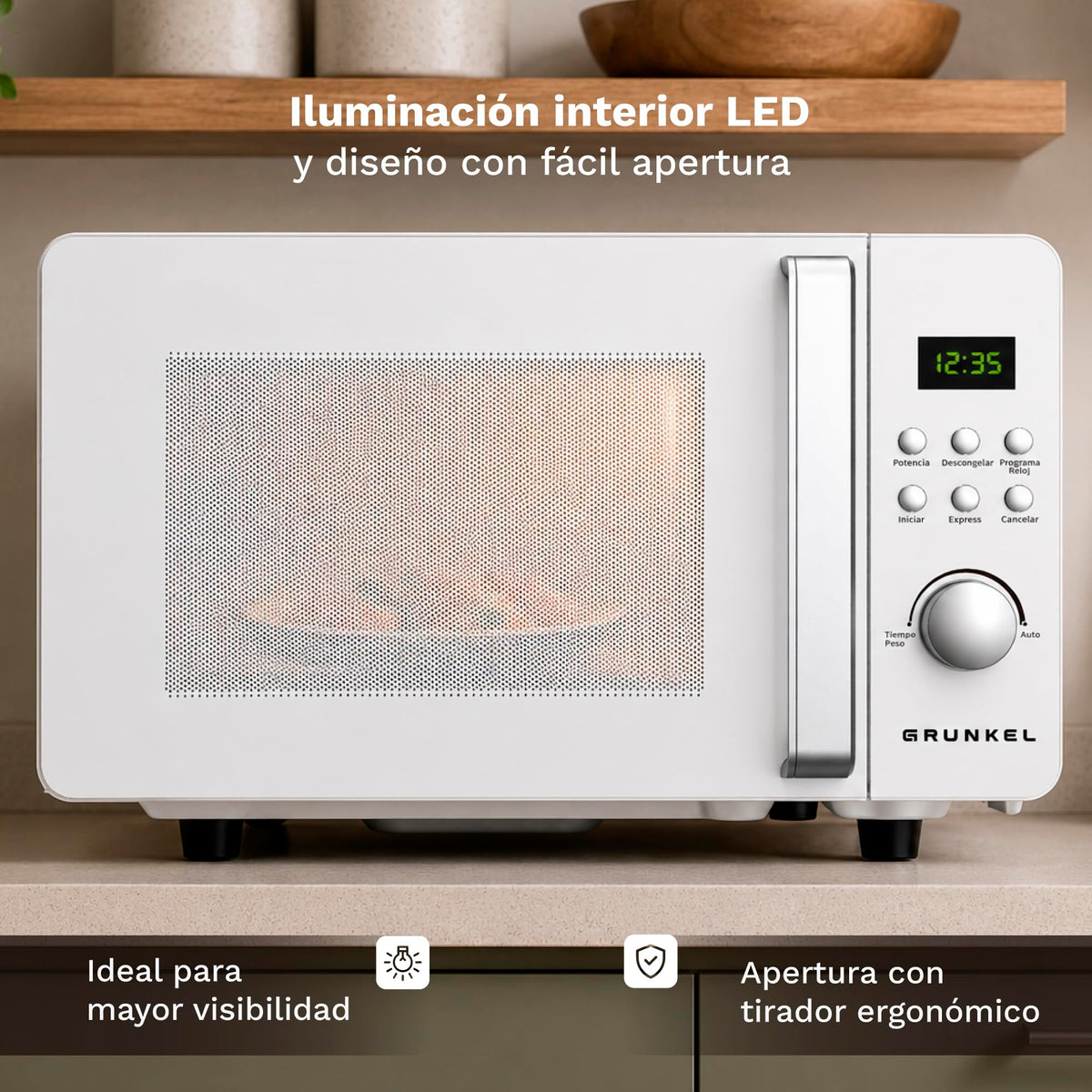 Microondas 20 L Grunkel MWD-20FLAT sin plato giratorio
