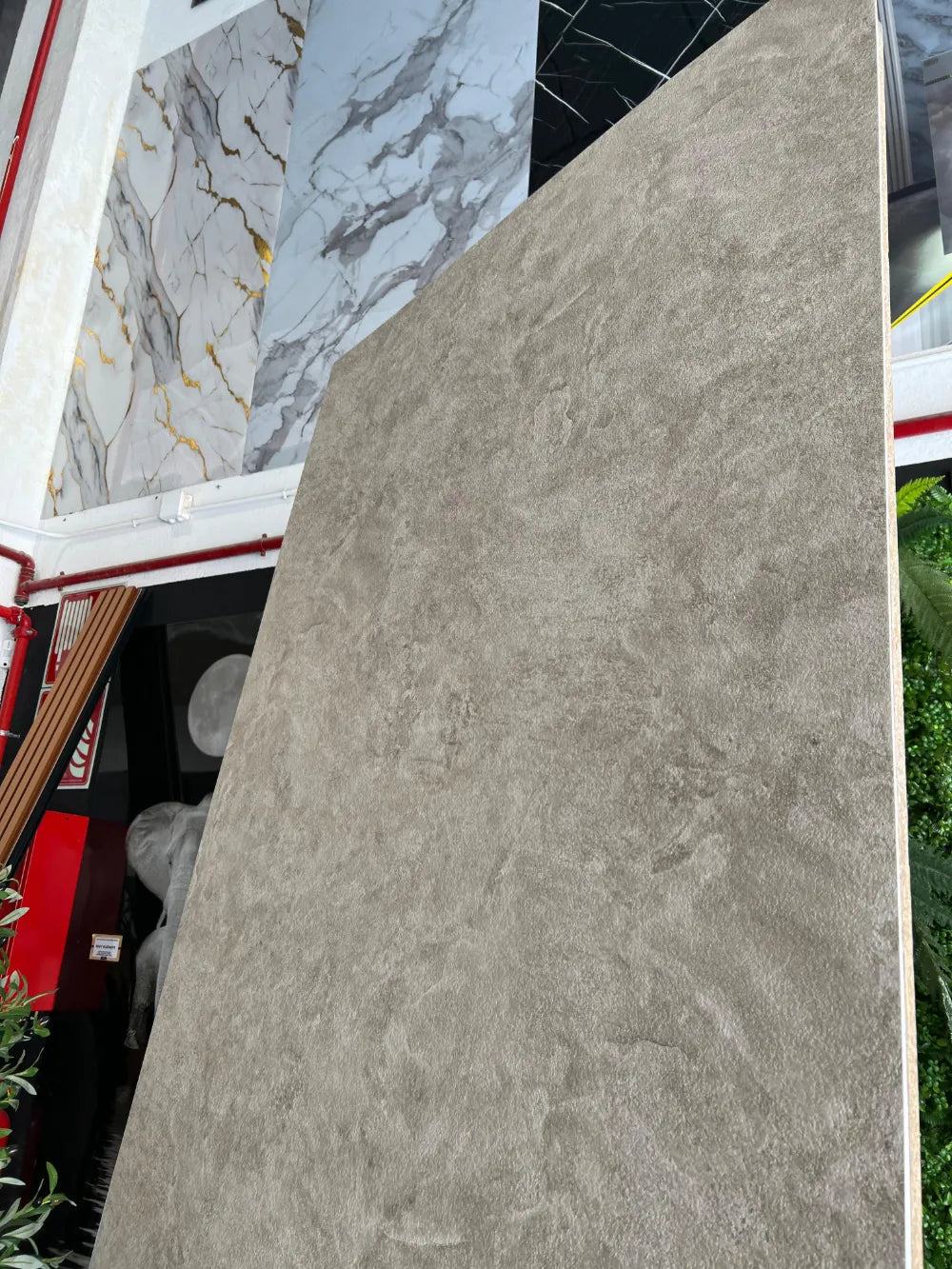 Placa decorativa polvo de piedra Piedra Caliza Textura 260 x 122 cm