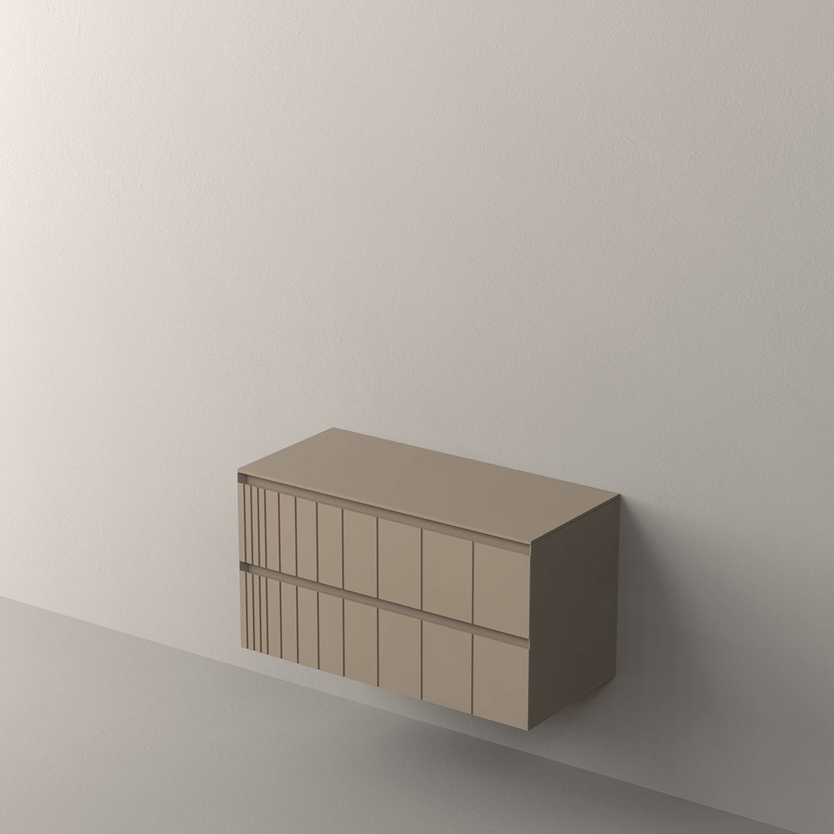 Mueble de baño suspendido Pole acabado Greige Mate - NOFER