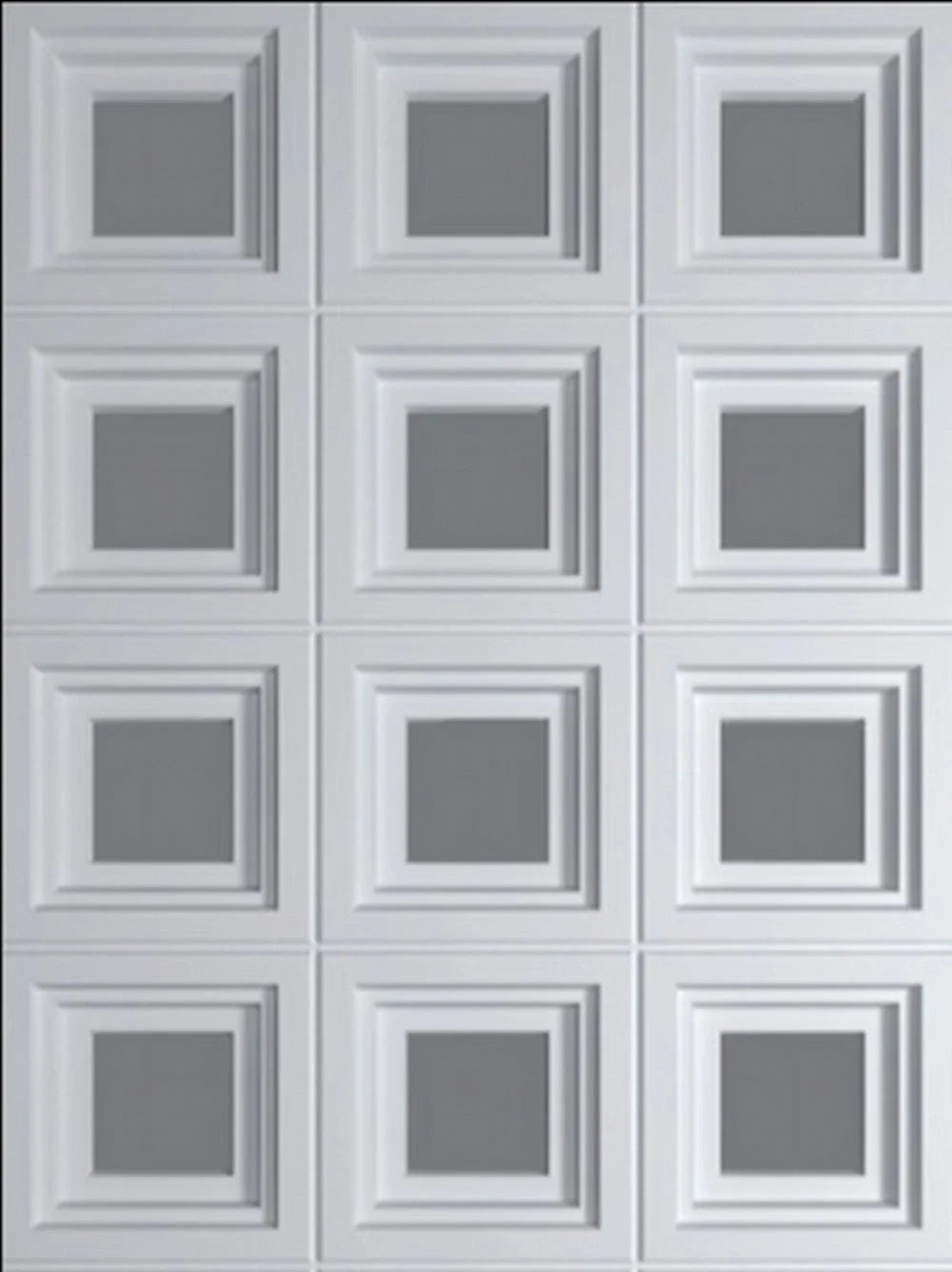 Panel de piedra PU Casetón Blanco 120 x 60 cm