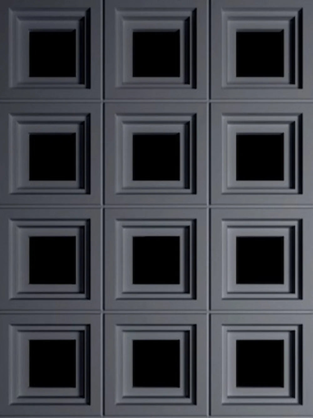 Panel de piedra PU Casetón Negro 120 x 60 cm