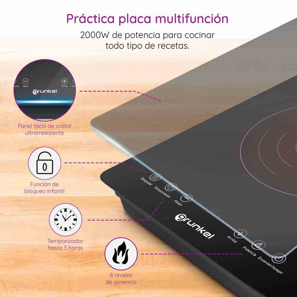 Placa de inducción portátil Grunkel PIN-2000