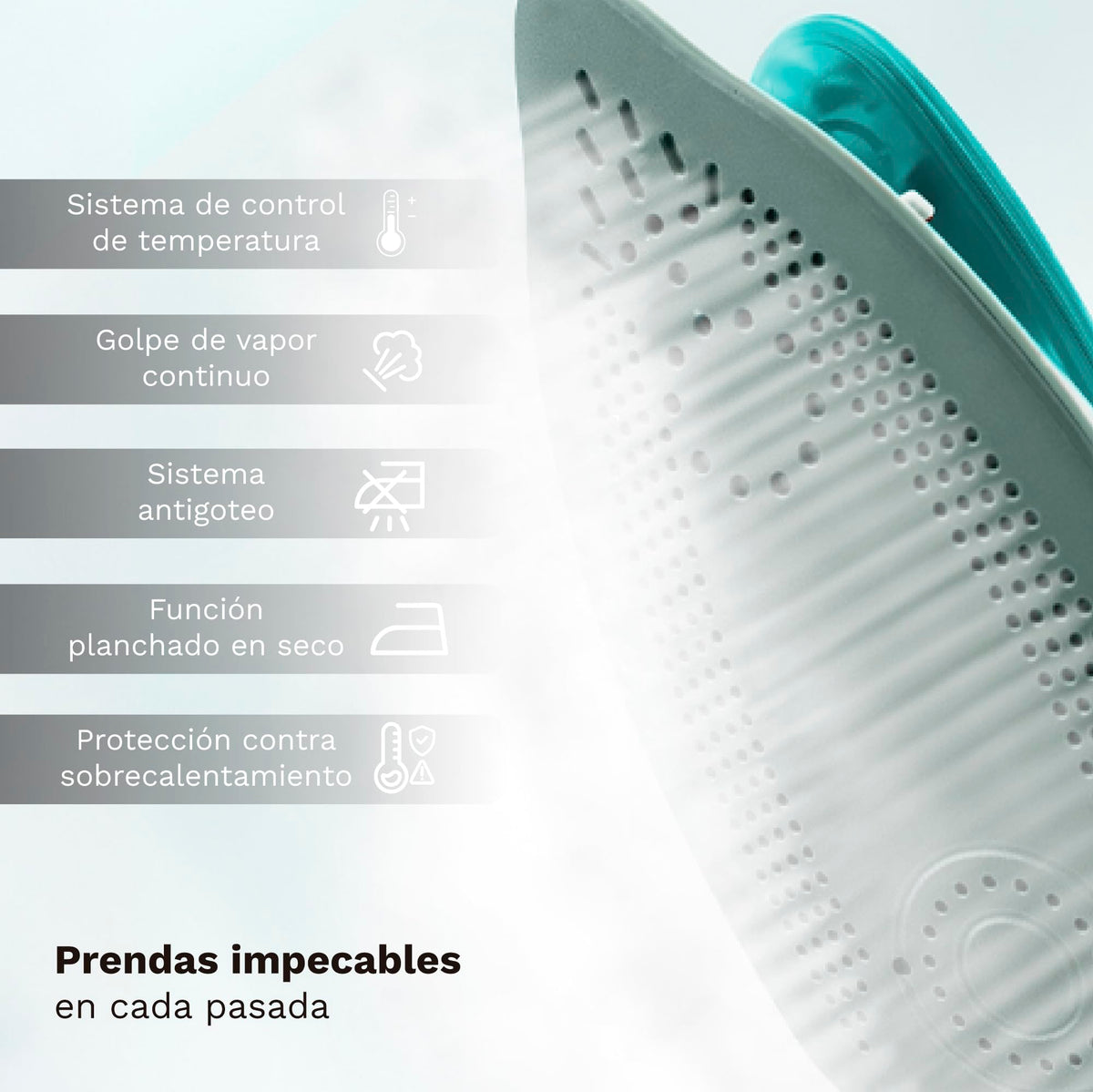 Plancha de vapor de viaje Grunkel PLV-900