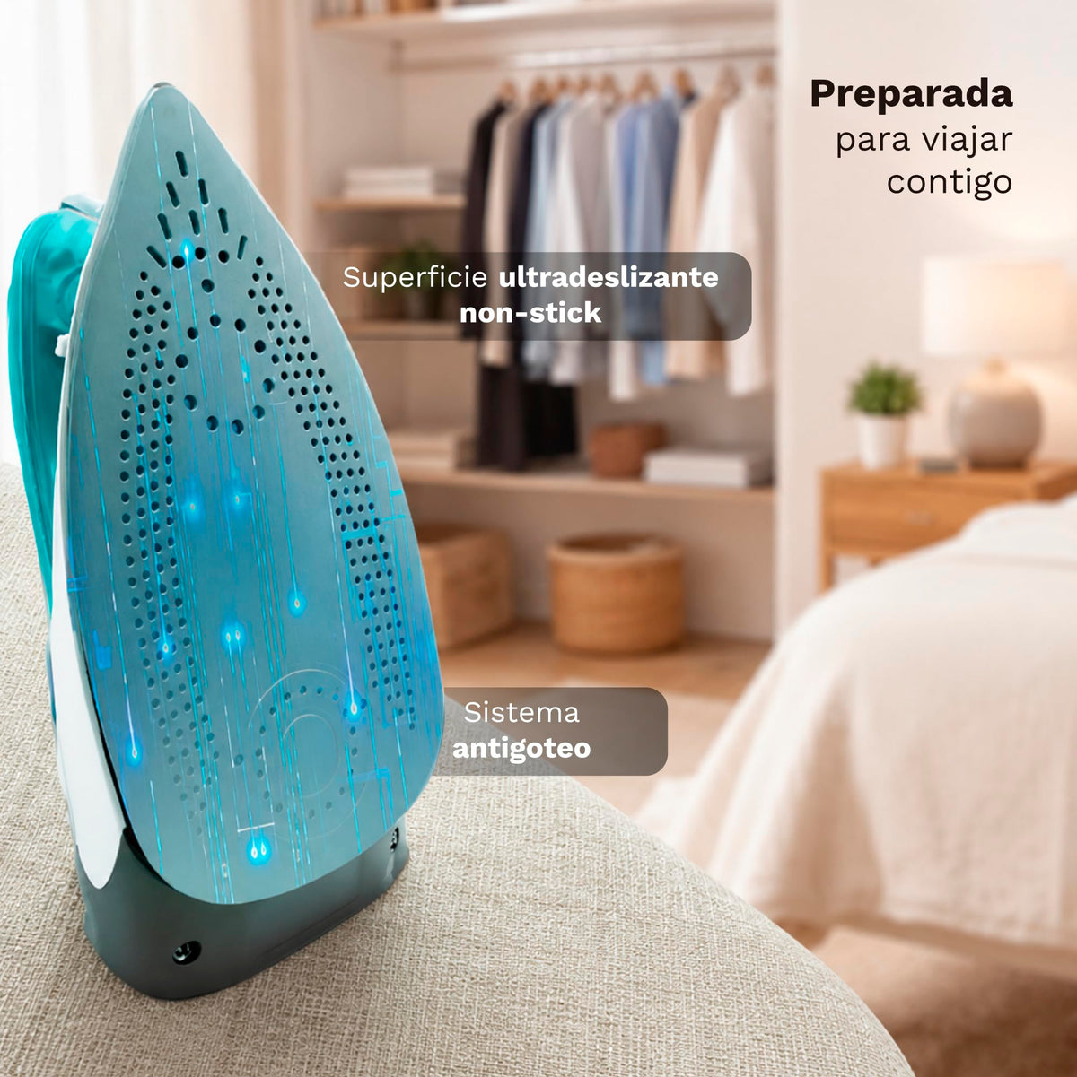 Plancha de vapor de viaje Grunkel PLV-900