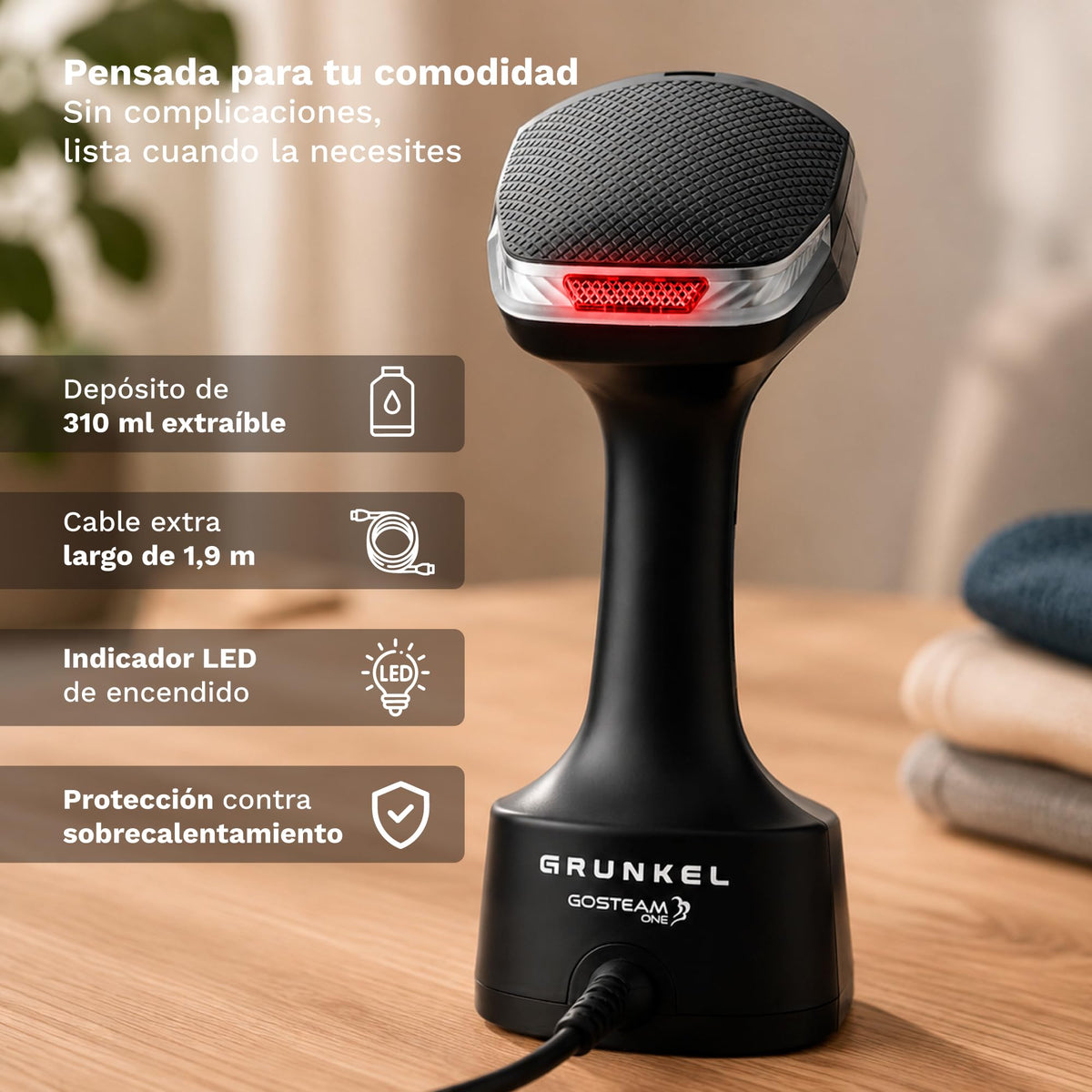 Plancha de vapor vertical Grunkel PV-1600GSO