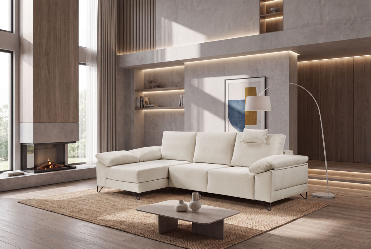 Sofá Raymond con chaiselongue de Tapizados MAPE