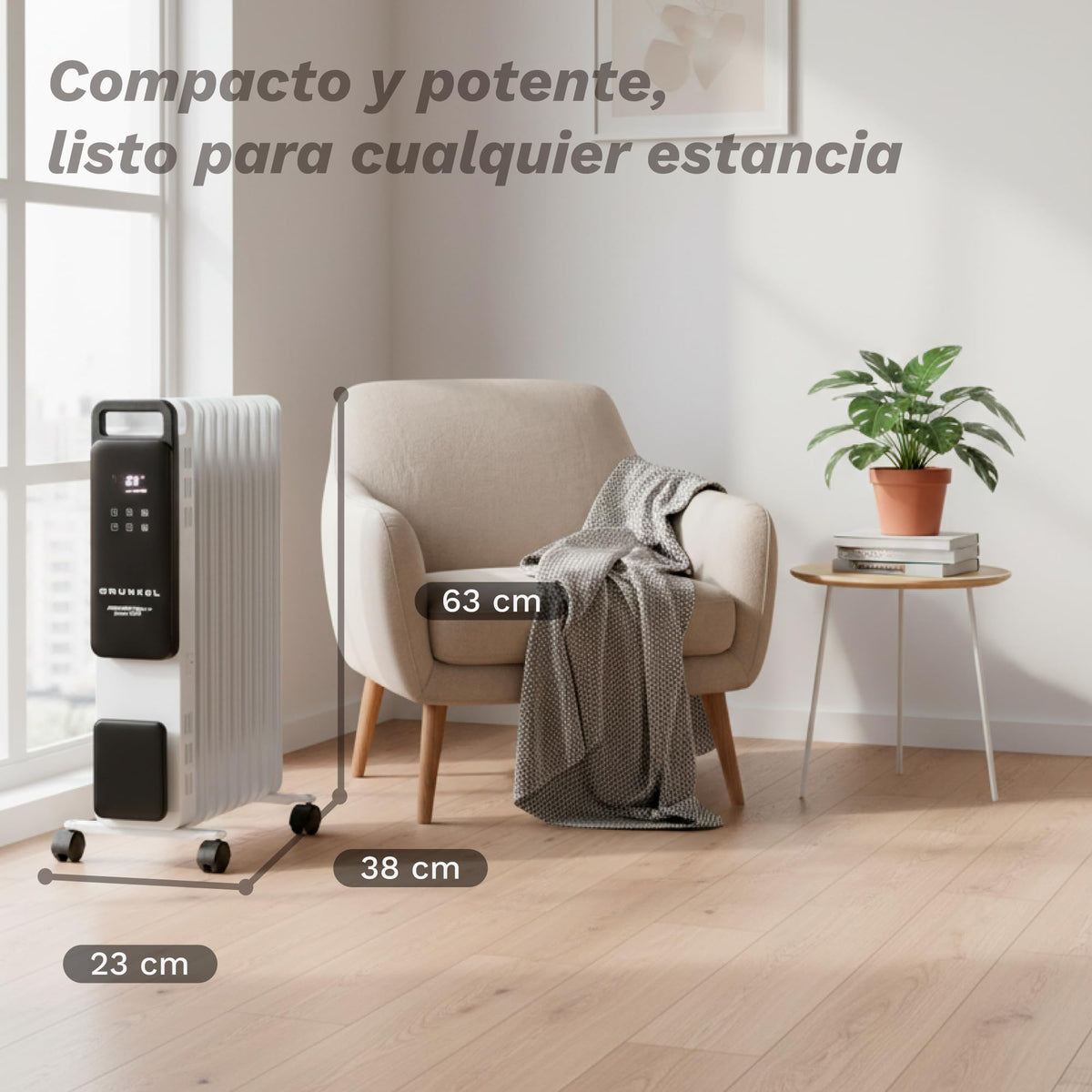 Radiador de aceite digital 9 elementos 2000 W Grunkel RD-2000PRO