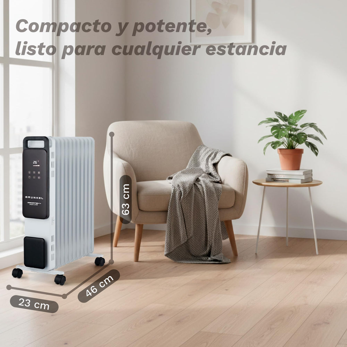 Radiador de aceite digital 11 elementos 2500 W Grunkel RD-2500PRO