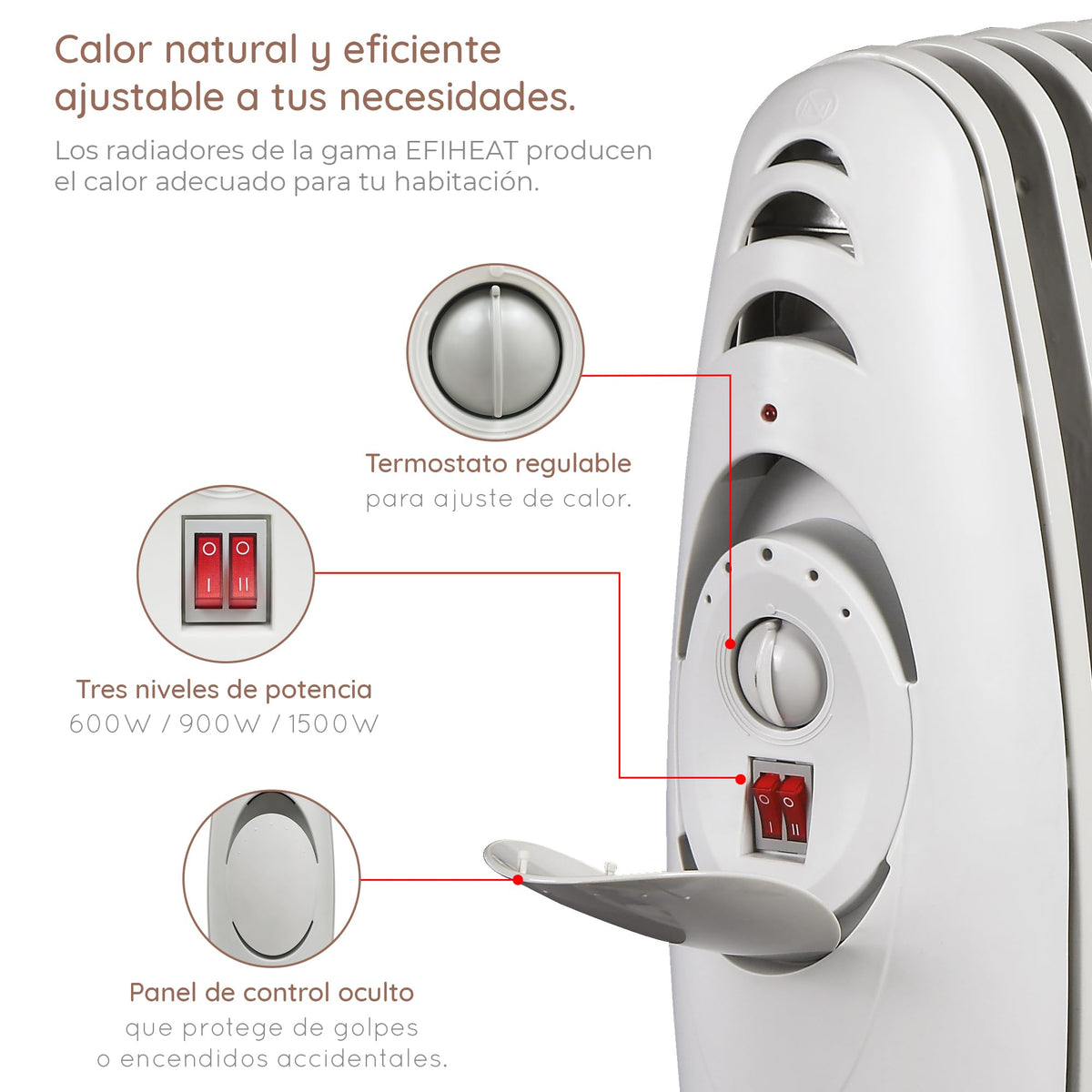 Radiador de aceite 7 elementos 1500 W Grunkel RAC-7EFIHEAT