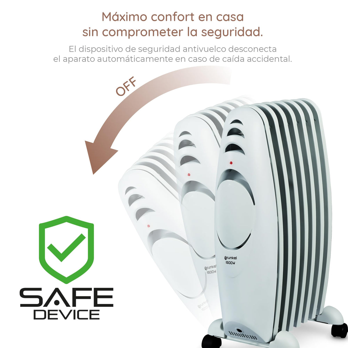 Radiador de aceite 7 elementos 1500 W Grunkel RAC-7EFIHEAT