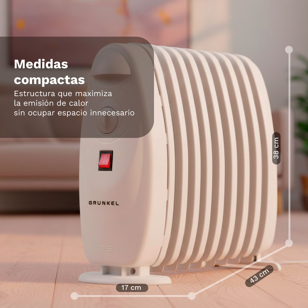 Radiador de aceite 9 elementos 1000 W Grunkel RACP-100D