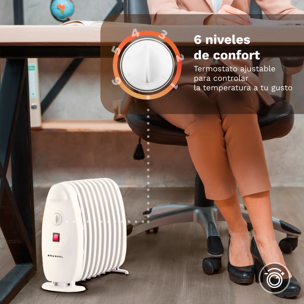 Radiador de aceite 9 elementos 1000 W Grunkel RACP-100D
