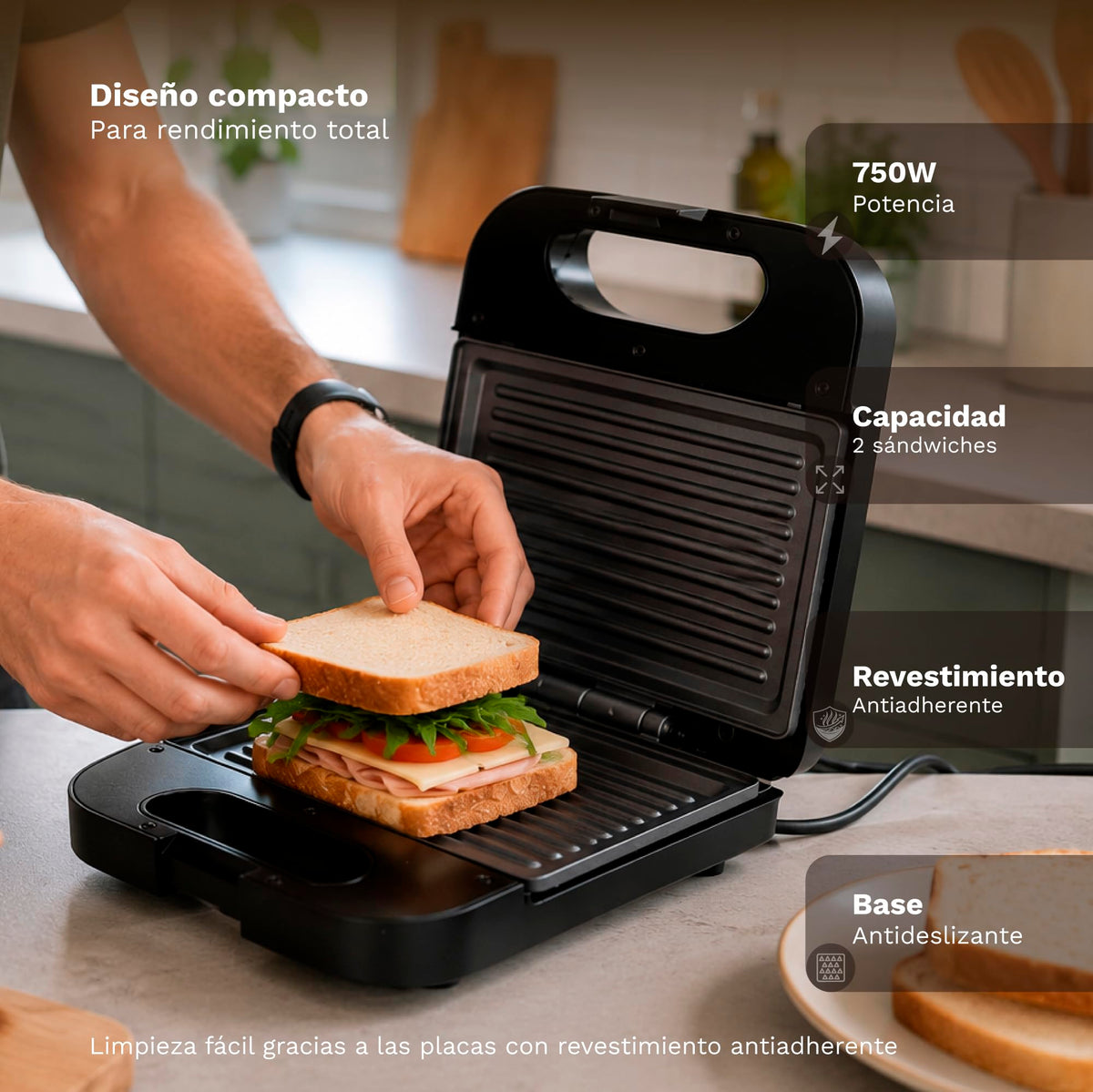Sandwichera grill Grunkel SAN-GRILLNG