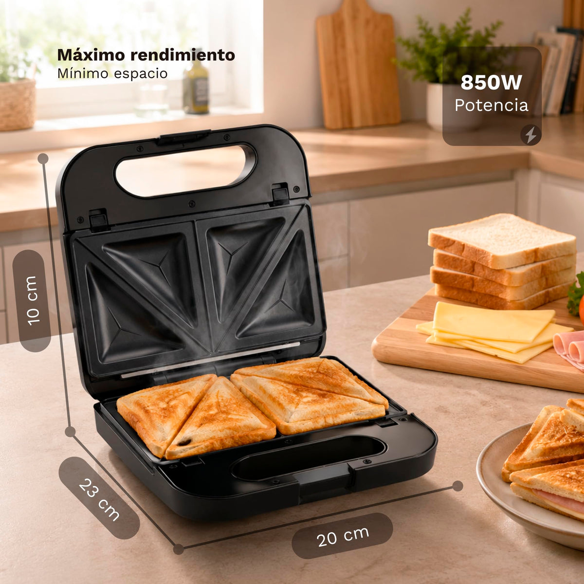 Sandwichera con placas intercambiables Grunkel SAN-MULTING