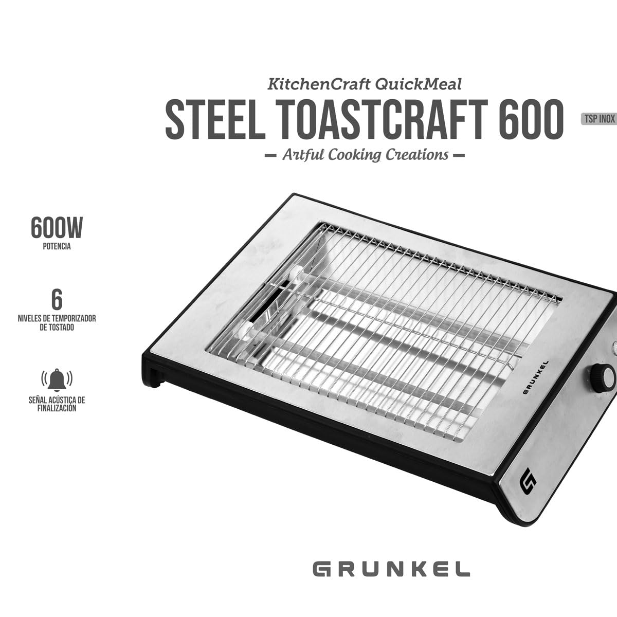 Tostador plano inoxidable Grunkel TSP-INOX