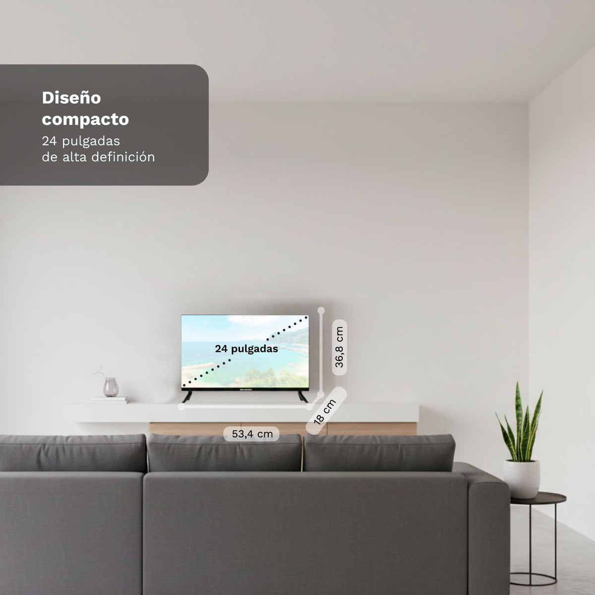 Televisor Grunkel LED-246WB12V 24" LED Smart TV webOS 12V