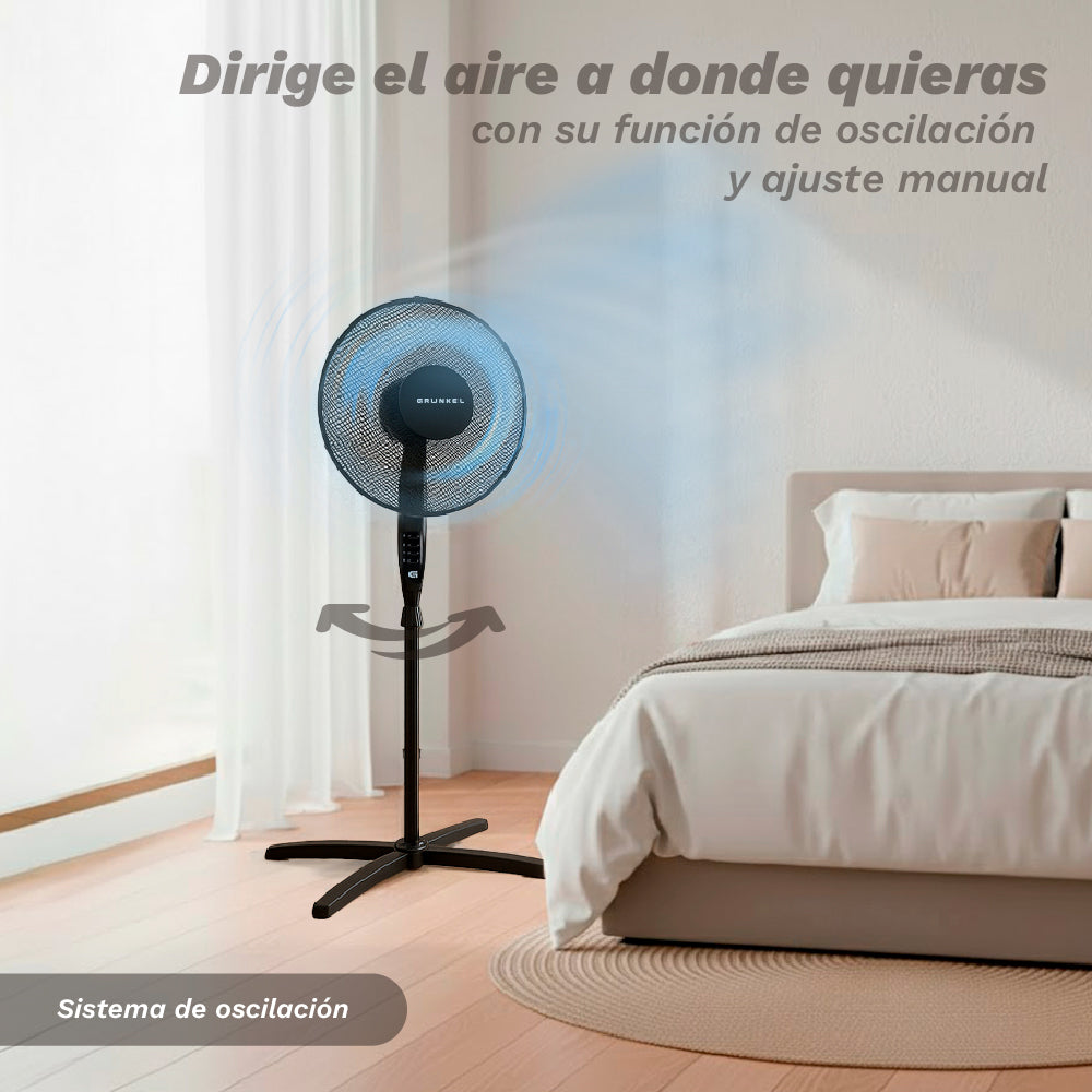 Ventilador de pie 40 cm Grunkel FAN-165XNG negro