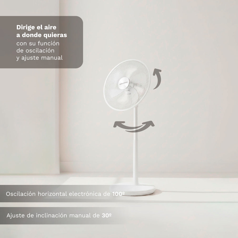 Ventilador de pie ultrasilencioso Grunkel FS-14PR