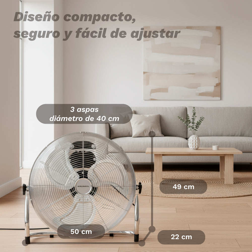 Ventilador industrial de suelo 40 cm Grunkel MET-H16INDUSTRIAL