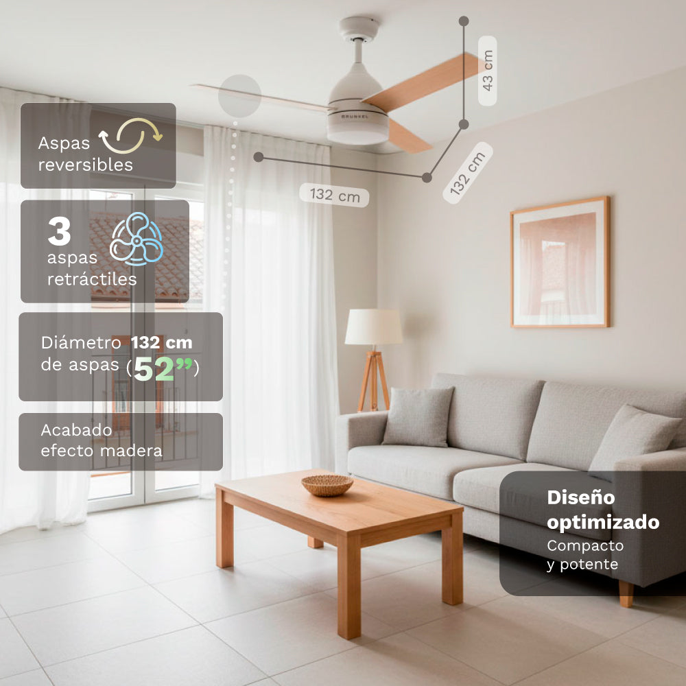 Ventilador de techo 52" Grunkel SKYECO-52