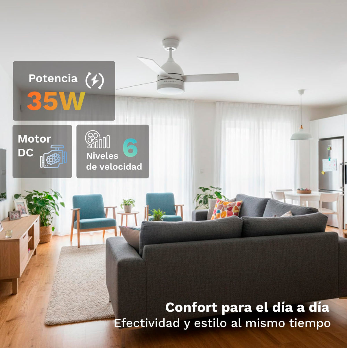 Ventilador de techo 42" Grunkel SKYECO-42
