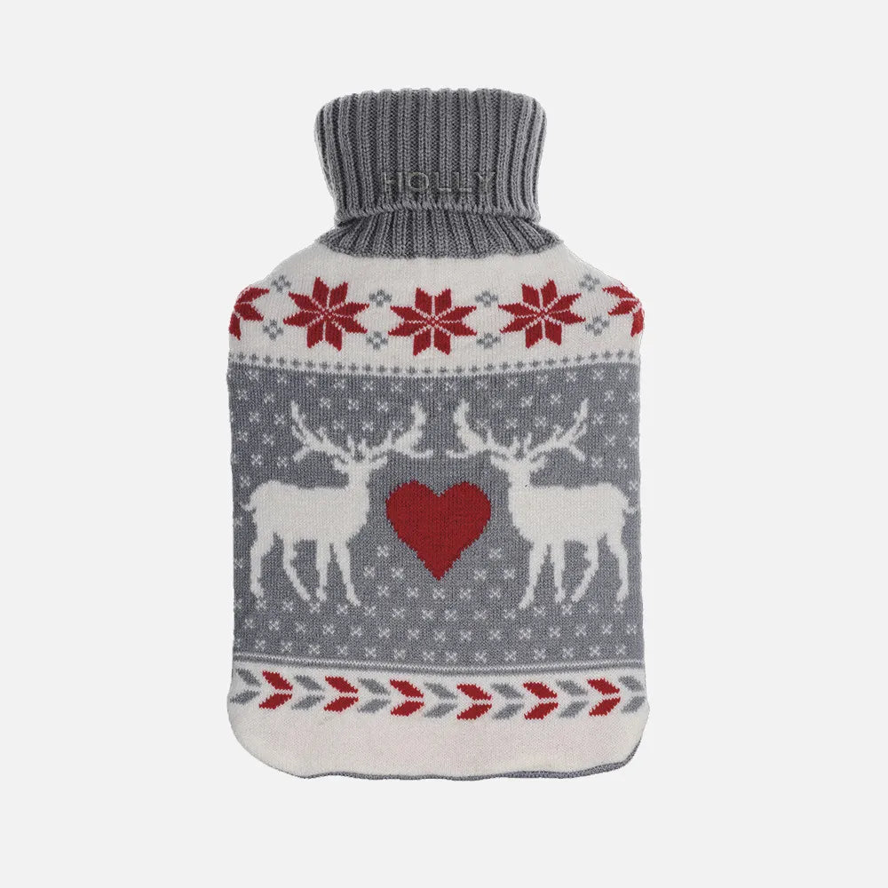 Bolsa de agua caliente Mimo 1,7 L Renos de FABRILAMP en color gris/rojo