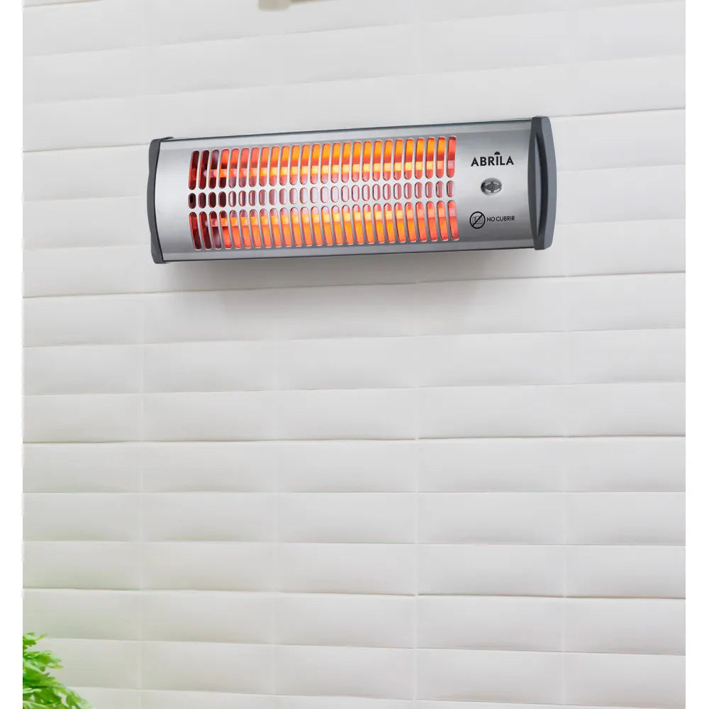 Estufa de cuarzo Tioman 1200 W de FABRILAMP en color negro/plata – vista de detalle