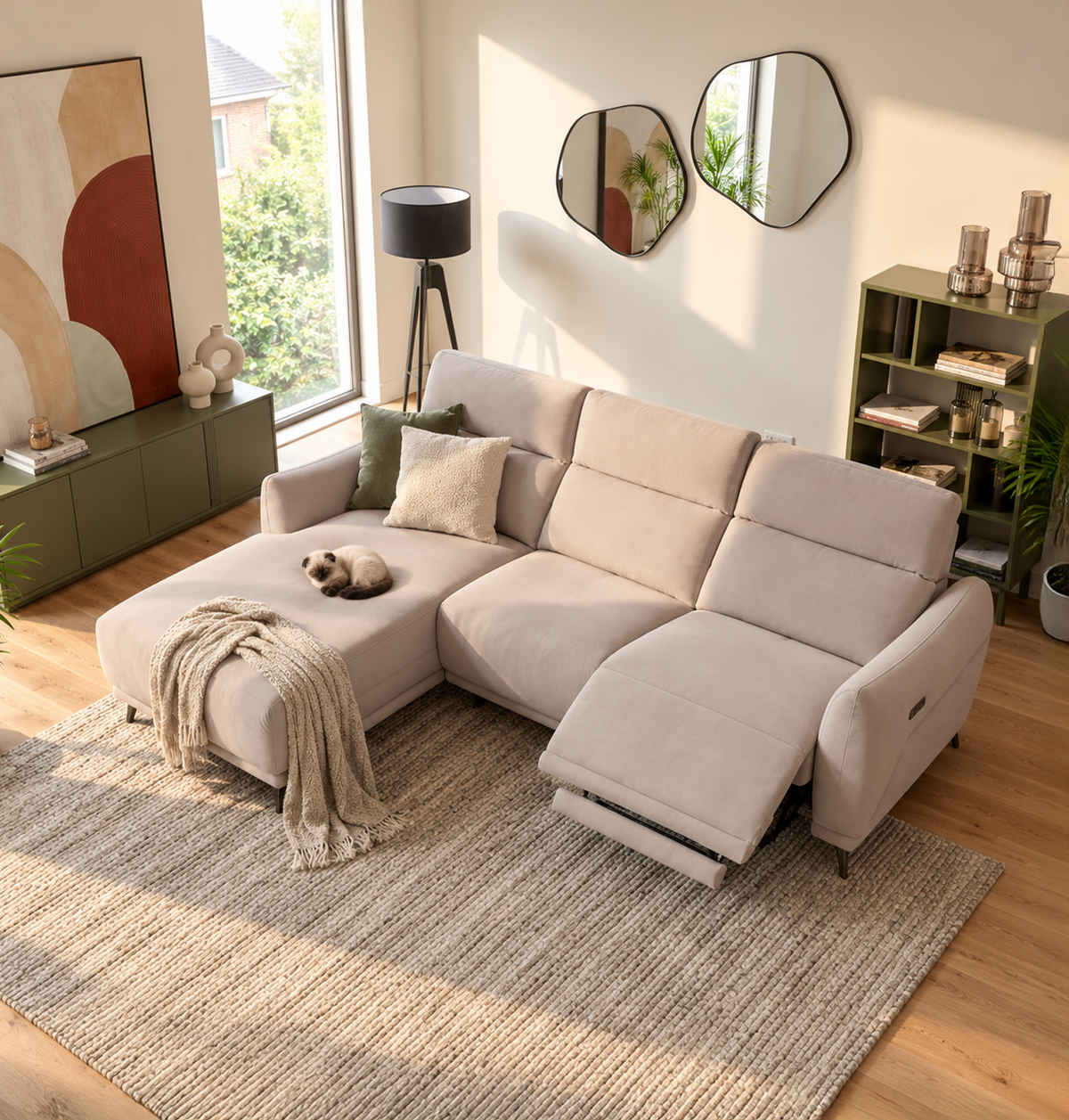 Sofá chaise longue Munich Chitra