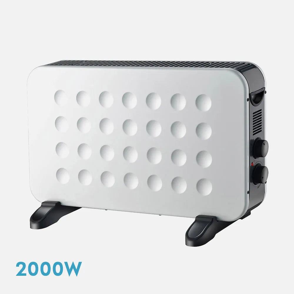 Convector Hogar 2000 W de FABRILAMP en color blanco/negro – vista de detalle