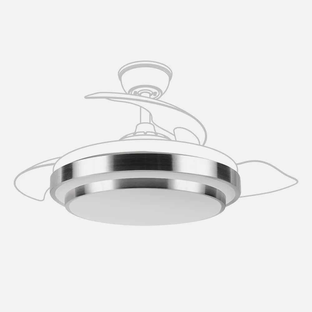 Difusor para ventilador de techo Ibe de FABRILAMP en color níquel