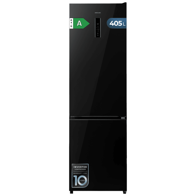 Cecotec Bolero CoolMarket 405 WL Elite Black Glass A 405 litros, acabado negro cristal