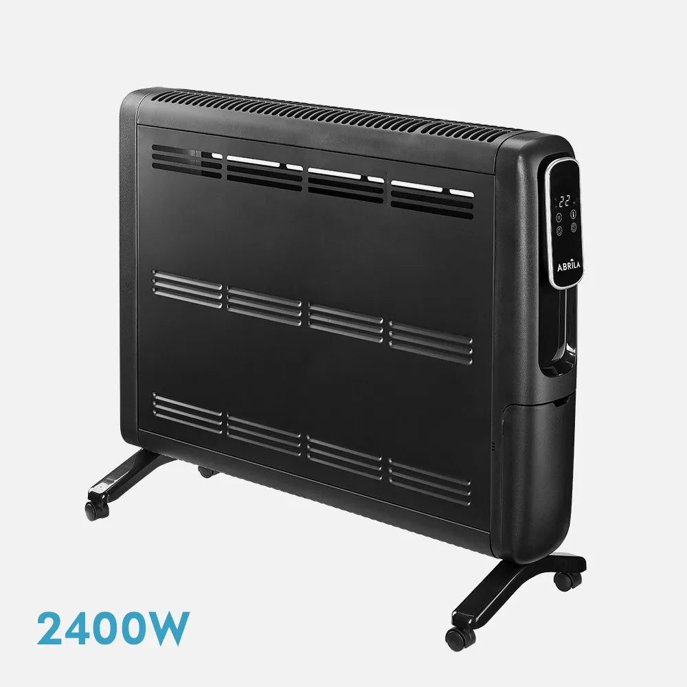 Emisor térmico de aluminio Alpino 2400 W de FABRILAMP en color negro – vista de detalle