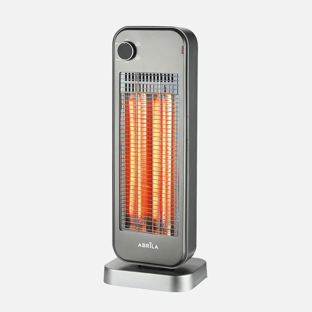 Estufa de carbono Clayton 900 W de FABRILAMP en color plata/negro