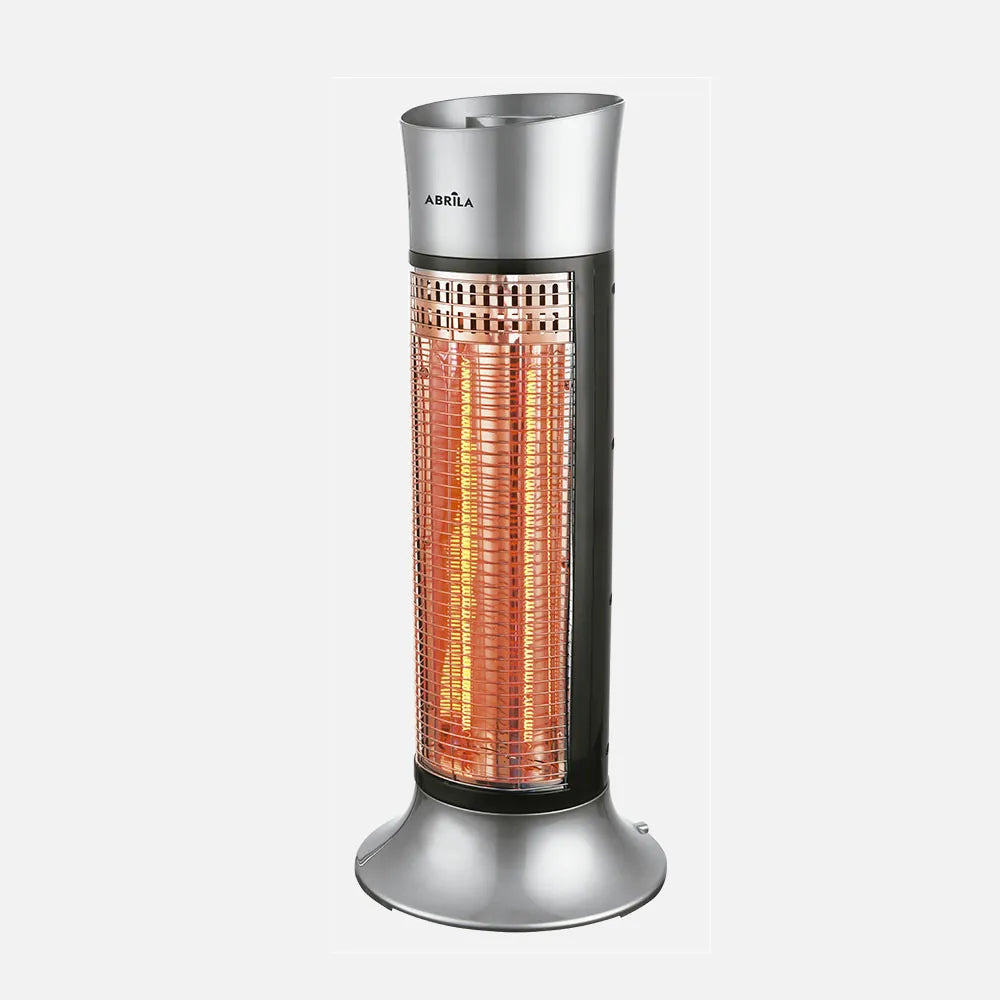 Estufa de carbono Yuma 900 W de FABRILAMP en color plata/negro – vista de detalle