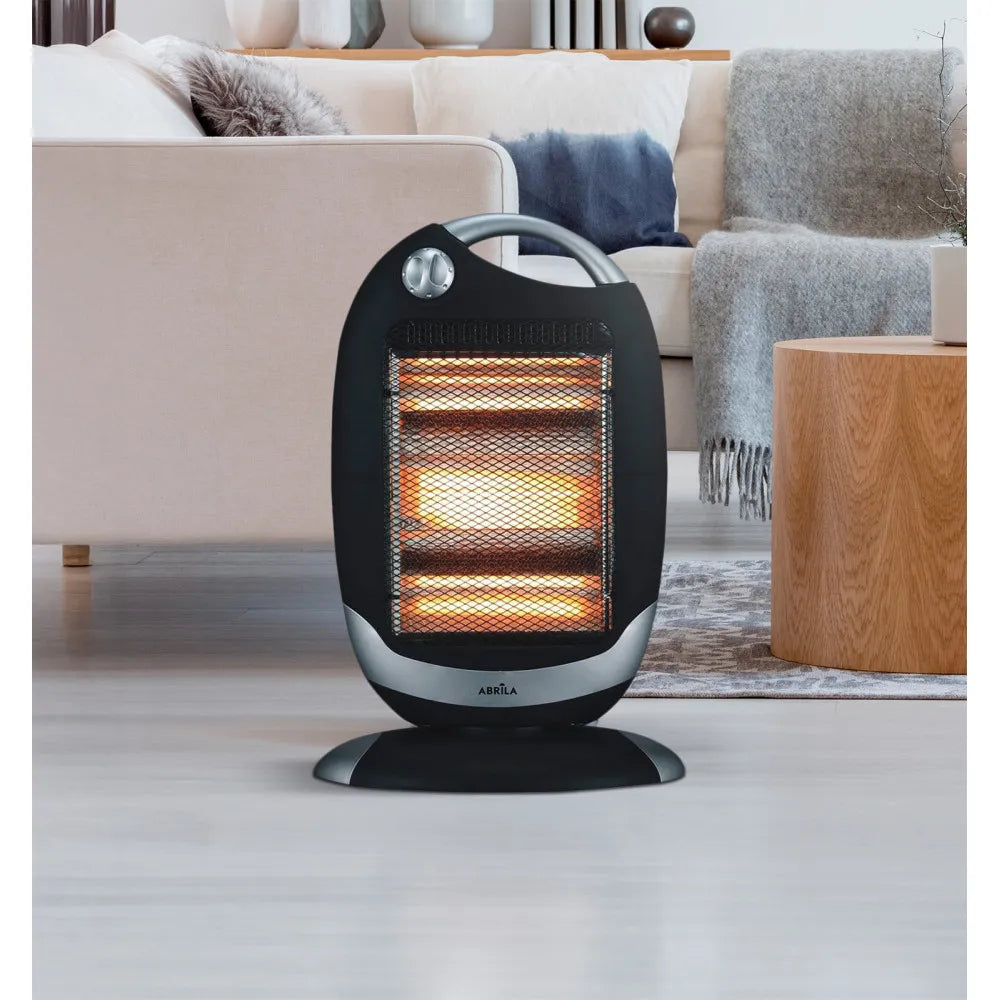 Estufa eléctrica Candente 1200 W (52x33x25 cm) de FABRILAMP en color negro/plata – vista de detalle