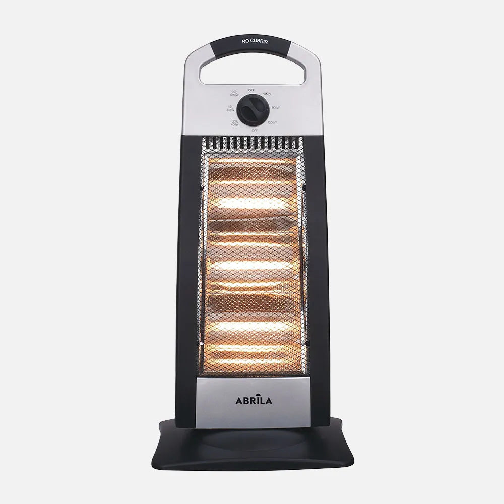 Estufa eléctrica Charo 1200 W de FABRILAMP en color negro/plata