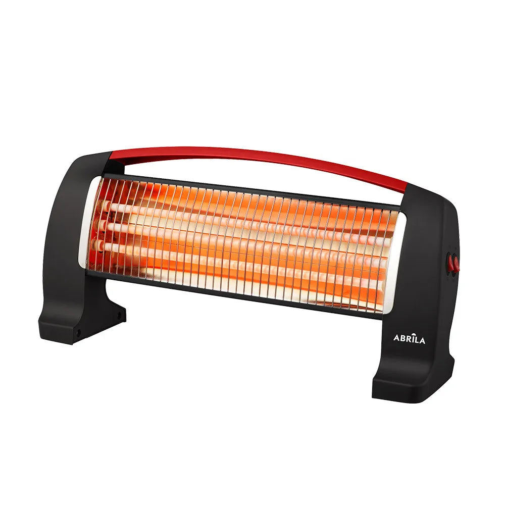 Estufa de cuarzo Rocker 1200 W de FABRILAMP en color negro/rojo