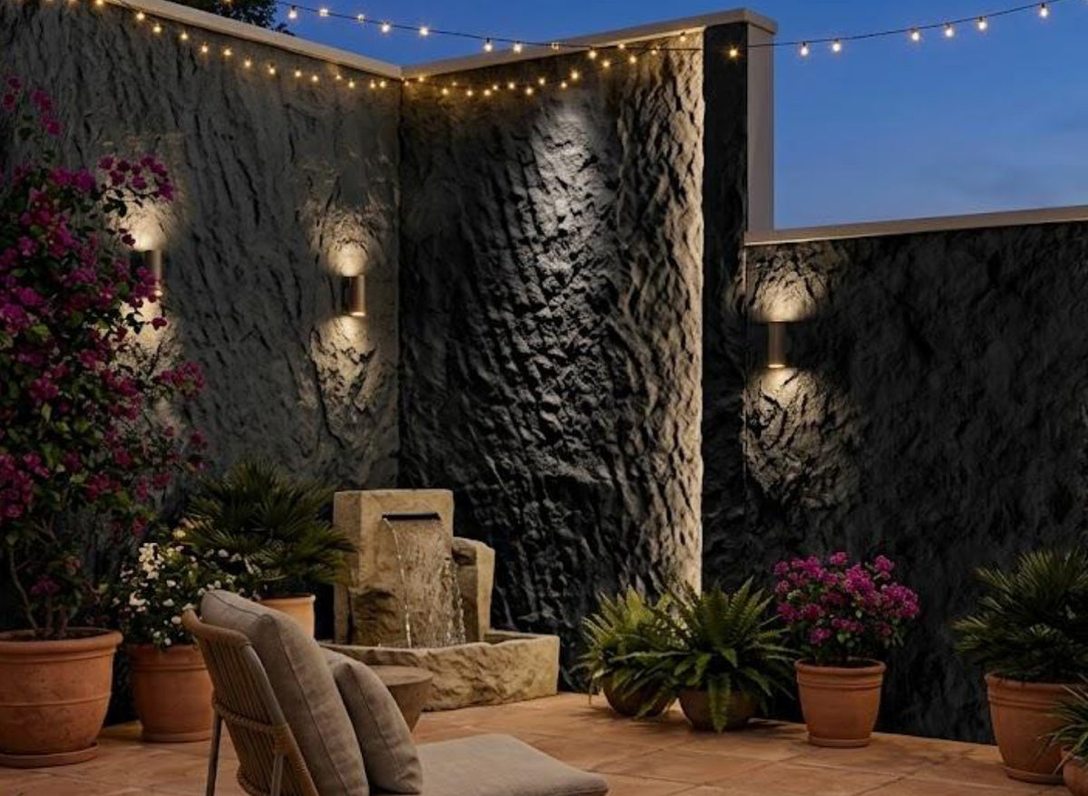 Panel de piedra flexible Flex Espuma Negra 300 x 120 cm
