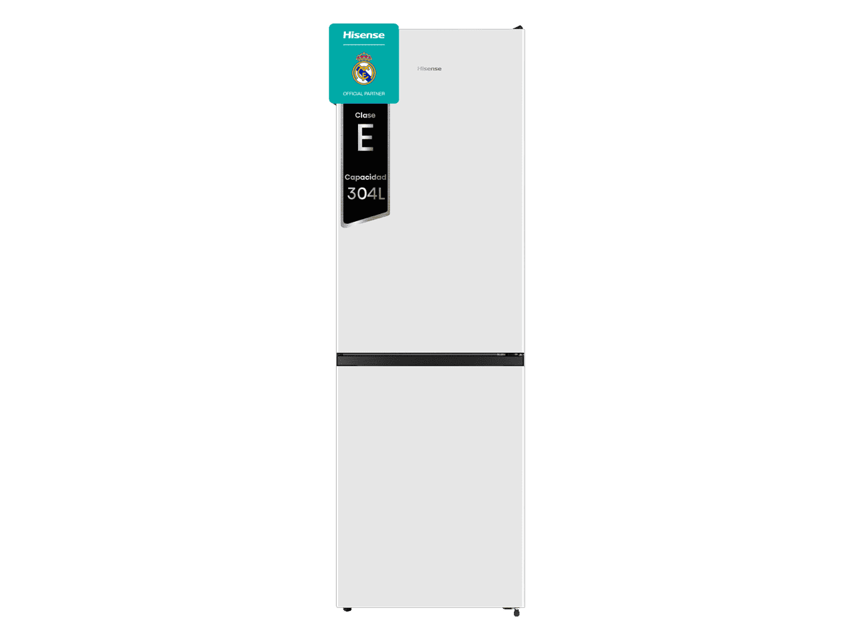 Frigorífico combi Hisense RB390N4AWE 304 litros Total No Frost blanco, imagen frontal del fabricante