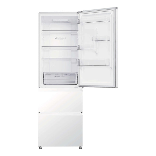 Haier HTR3618CNPW – vista del frigorífico con puertas abiertas