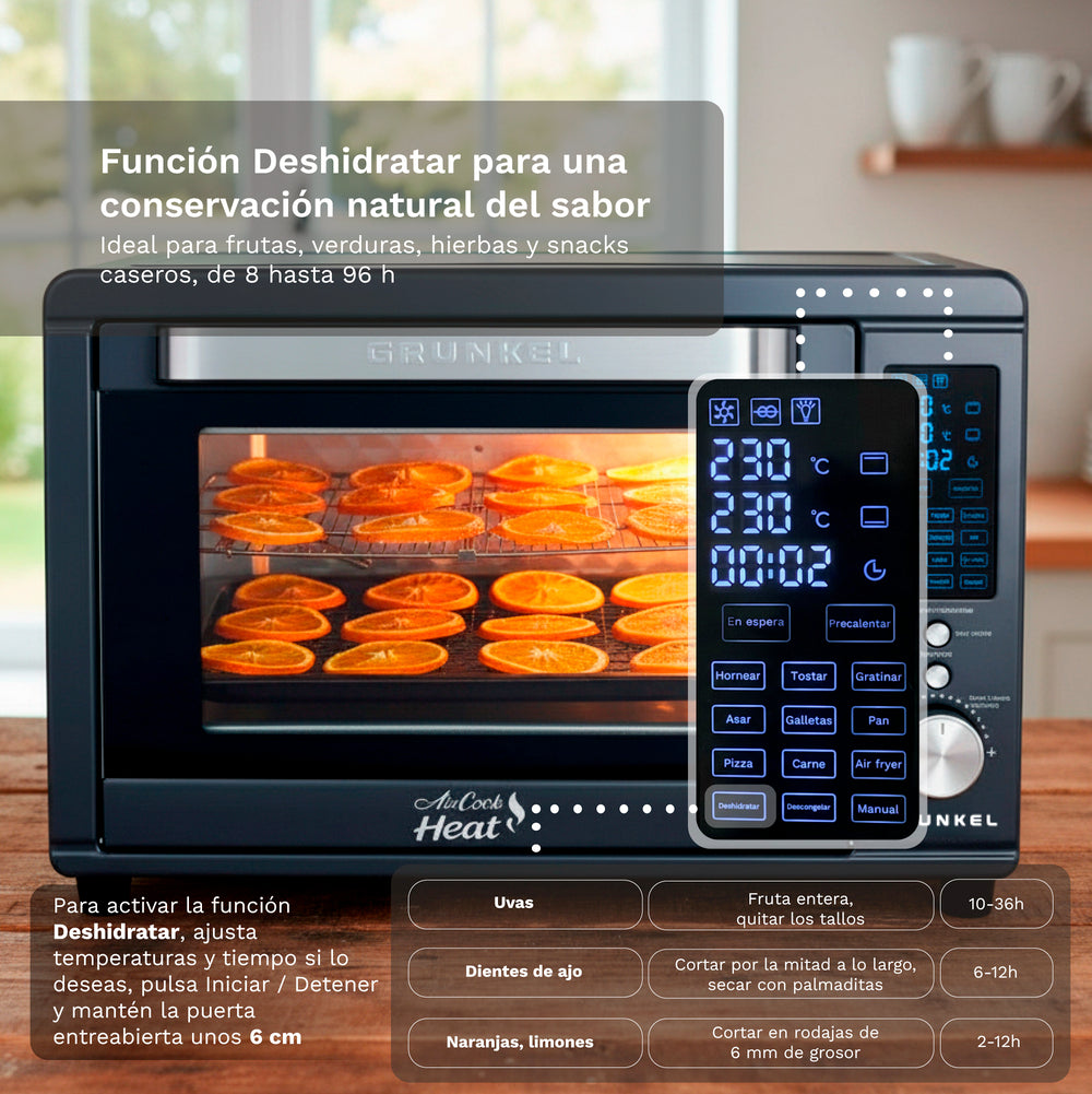 Horno eléctrico de sobremesa digital de 40 L Grunkel HR-40AIRCOOK