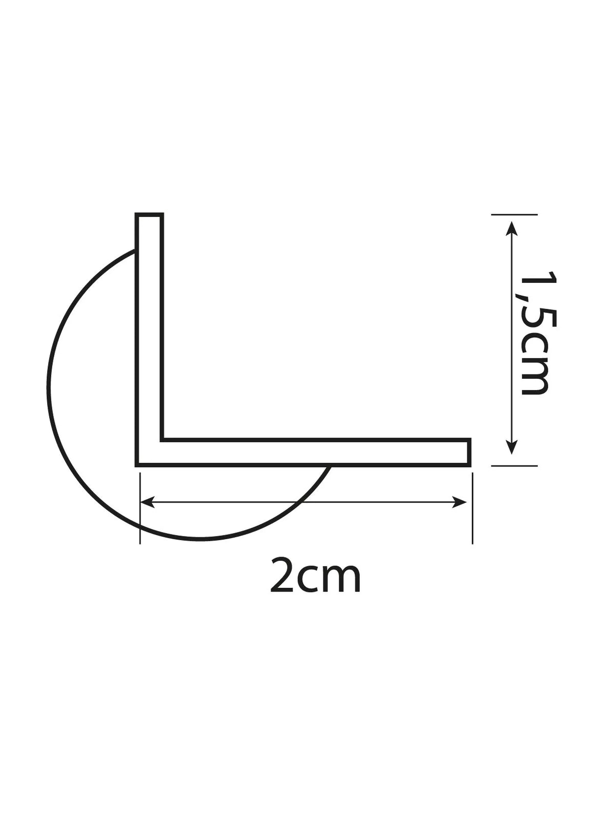 Perfil EXT de aluminio para esquinas exteriores de placas decorativas