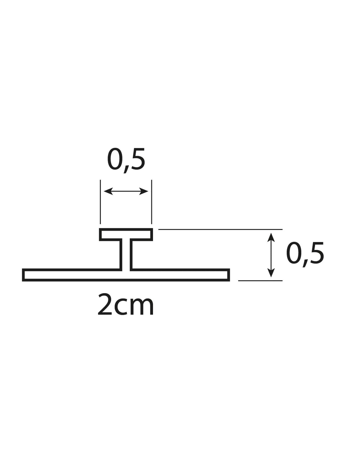 Perfil H de aluminio para unir placas decorativas