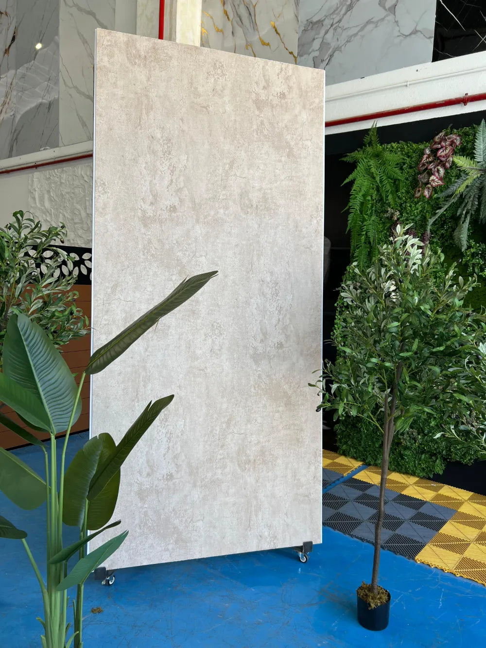 Placa decorativa polvo de piedra Microcemento Beige 260 x 122 cm