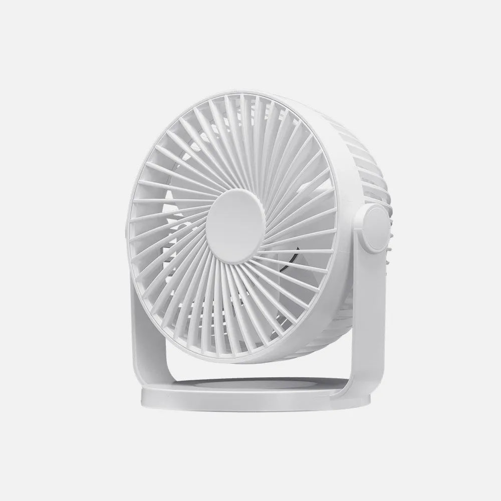 Miniventilador recargable de sobremesa Bretaña 5 W de FABRILAMP en color blanco