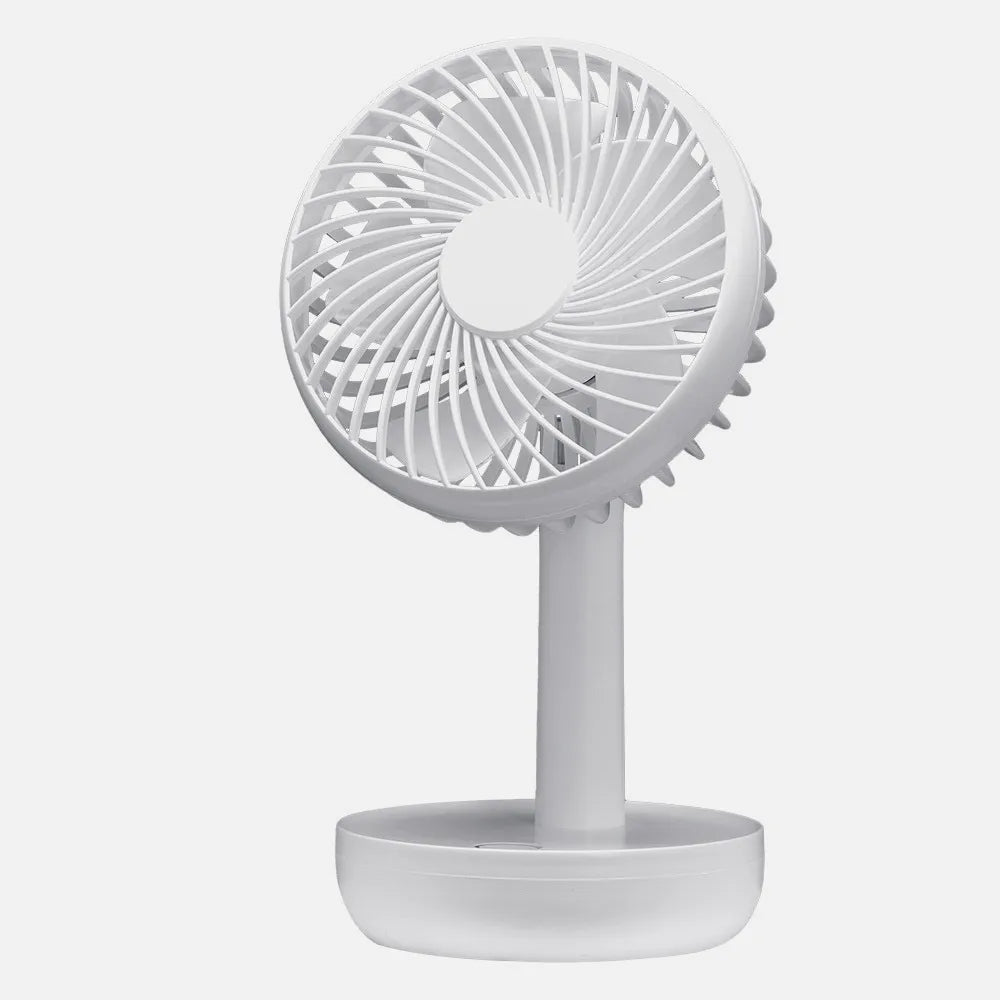 Miniventilador recargable de sobremesa Lemosín 5 W de FABRILAMP en color blanco