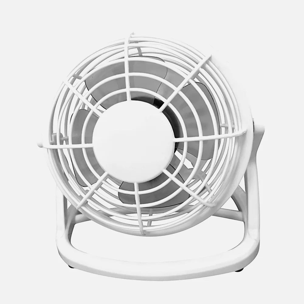 Miniventilador USB de sobremesa Tango 2,5 W de FABRILAMP en color blanco – vista de detalle